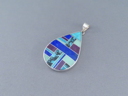 Inlaid Multi-Stone Pendant (Large)