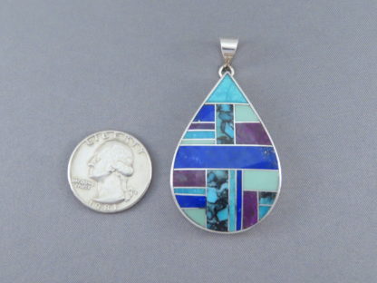 Inlaid Multi-Stone Pendant (Large)