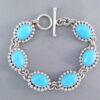 Sleeping Beauty Turquoise Link Bracelet by Artie Yellowhorse