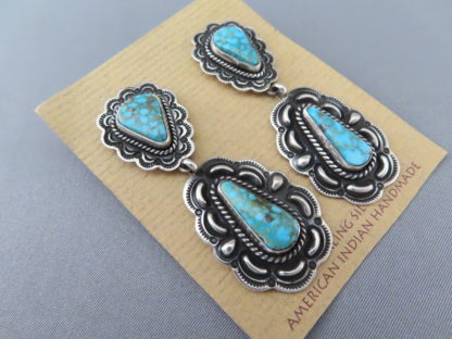 Kingman Turquoise Pendant Necklace & Earrings Set