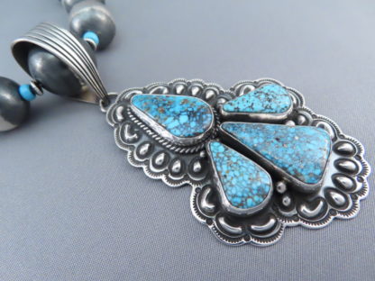 Kingman Turquoise Pendant Necklace & Earrings Set