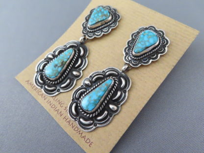 Kingman Turquoise Pendant Necklace & Earrings Set