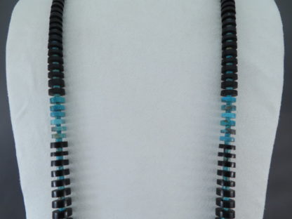 Black Jet Necklace by Lita Atencio (Santo Domingo Pueblo)