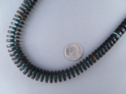 Black Jet Necklace by Lita Atencio (Santo Domingo Pueblo)