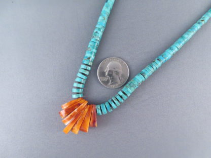 Turquoise & Spiny Oyster Shell Necklace by Lita Atencio