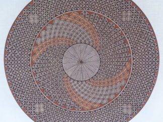 Larger Acoma Pottery Plate by Rebecca Lucario