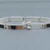 Multi-Stone Inlay Link Bracelet featuring Coral