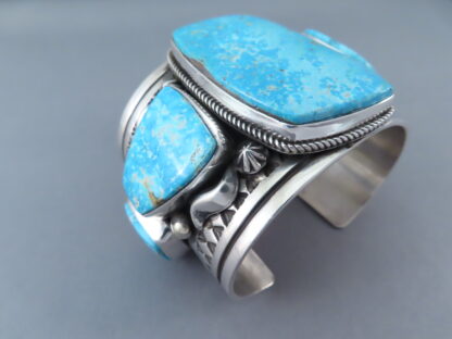 Sterling Silver & Kingman Turquoise Bracelet by Albert Jake – WOW!!