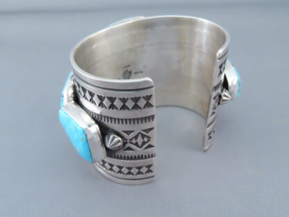 Sterling Silver & Kingman Turquoise Bracelet by Albert Jake – WOW!!