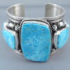 Sterling Silver & Kingman Turquoise Bracelet by Albert Jake – WOW!!