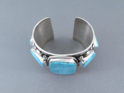 Sterling Silver & Kingman Turquoise Bracelet by Albert Jake – WOW!!