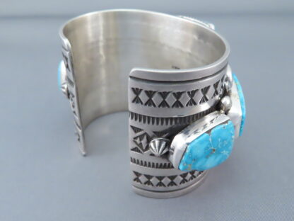 Sterling Silver & Kingman Turquoise Bracelet by Albert Jake – WOW!!