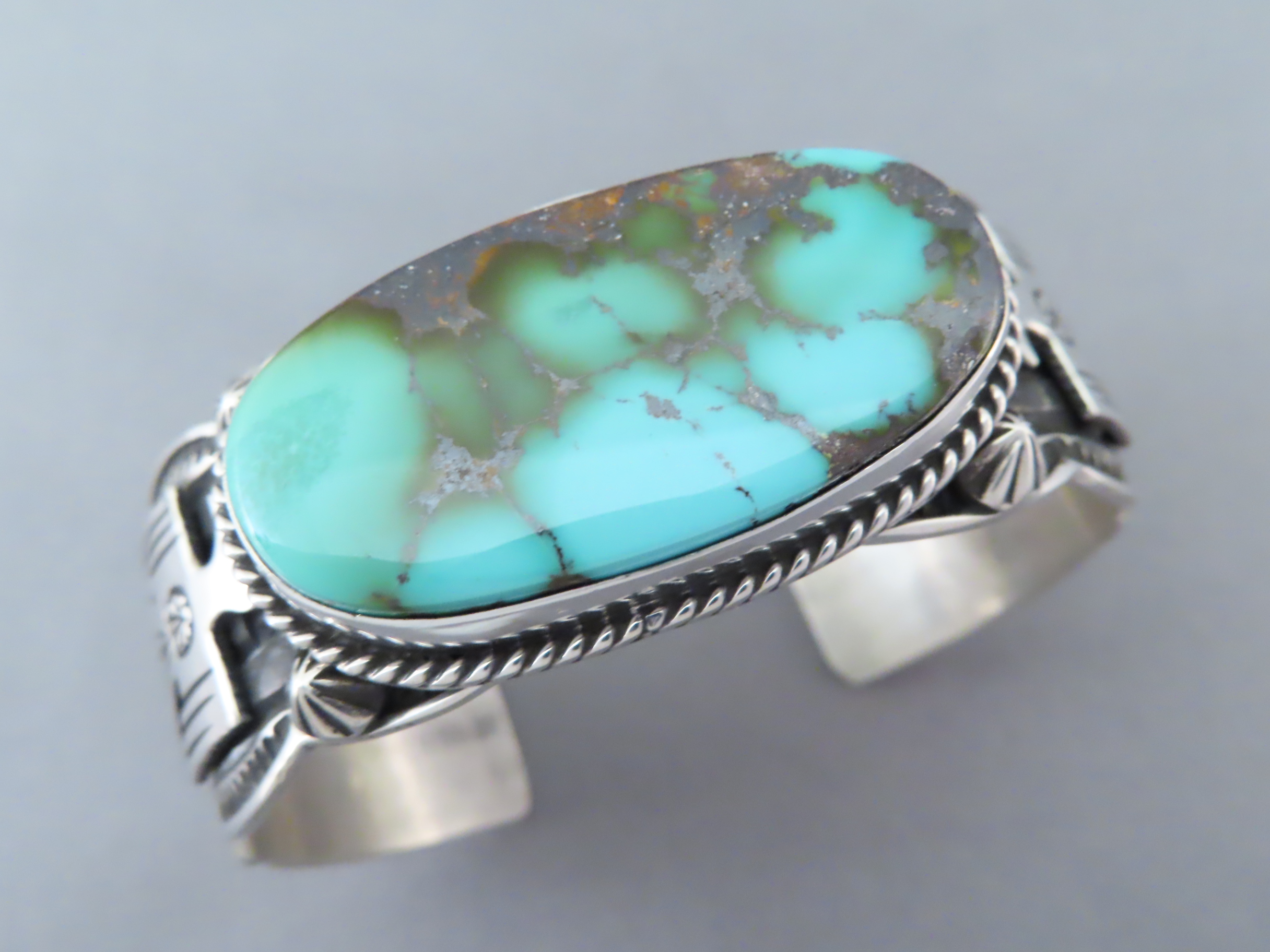 Sterling Silver & Royston Turquoise Cuff Bracelet