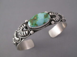 Sterling Silver & Royston Turquoise Cuff Bracelet