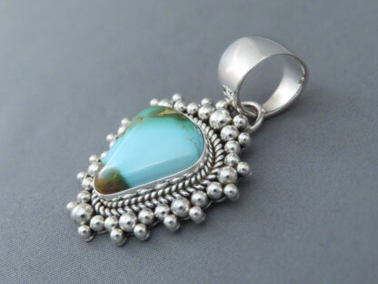 Royston Turquoise & Sterling Silver Pendant by Artie Yellowhorse