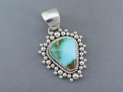 Royston Turquoise & Sterling Silver Pendant by Artie Yellowhorse