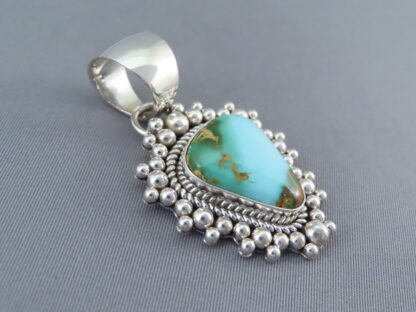 Royston Turquoise & Sterling Silver Pendant by Artie Yellowhorse