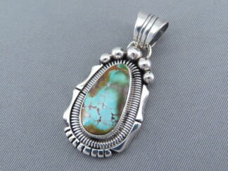 Turquoise Jewelry - Small Royston Turquoise Slider Pendant by Navajo jeweler, Will Denetdale $225- FOR SALE