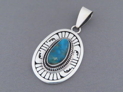 Pendant with Morenci Turquoise by Leonard Nez