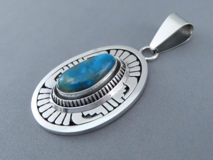 Pendant with Morenci Turquoise by Leonard Nez