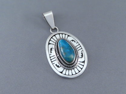 Pendant with Morenci Turquoise by Leonard Nez