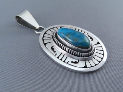 Pendant with Morenci Turquoise by Leonard Nez