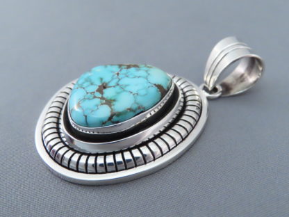 Turquoise Mountain Turquoise Pendant by Marian Nez