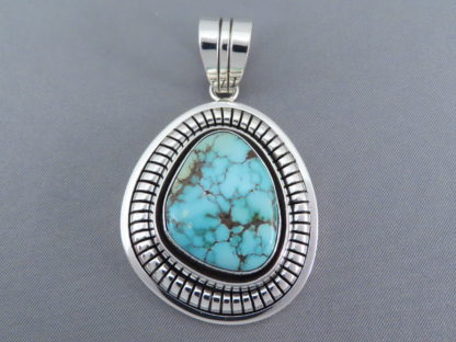 Turquoise Mountain Turquoise Pendant by Marian Nez