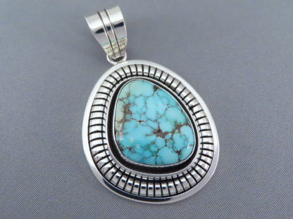 Turquoise Mountain Turquoise Pendant by Marian Nez