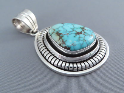 Turquoise Mountain Turquoise Pendant by Marian Nez