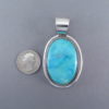 BLUE Turquoise Mountain Turquoise Pendant by Leonard Nez (Larger)