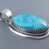 BLUE Turquoise Mountain Turquoise Pendant by Leonard Nez (Larger)