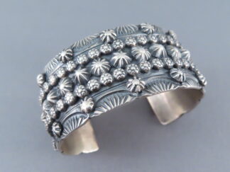 Wider Heavy Sterling Silver Bracelet Cuff by Native American (Apache) jewelry artist, Marc Antia $895- FOR SALE