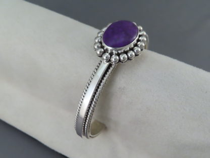 Sugilite & Sterling Silver Cuff Bracelet by Artie Yellowhorse