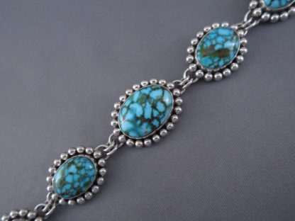 Kingman Turquoise Link Bracelet by Artie Yellowhorse