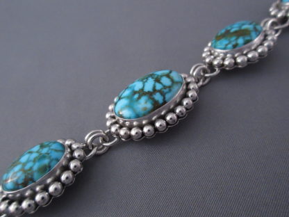 Kingman Turquoise Link Bracelet by Artie Yellowhorse