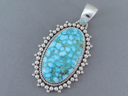 Kingman Turquoise Pendant by Artie Yellowhorse (Navajo)