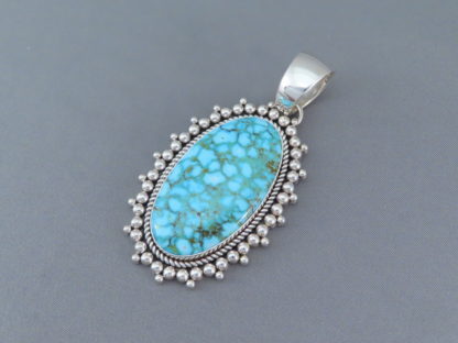 Kingman Turquoise Pendant by Artie Yellowhorse (Navajo)