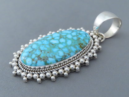 Kingman Turquoise Pendant by Artie Yellowhorse (Navajo)