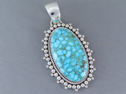 Kingman Turquoise Pendant by Artie Yellowhorse (Navajo)