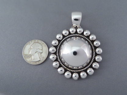Large ‘Dome’ Sterling Silver Pendant by Artie Yellowhorse