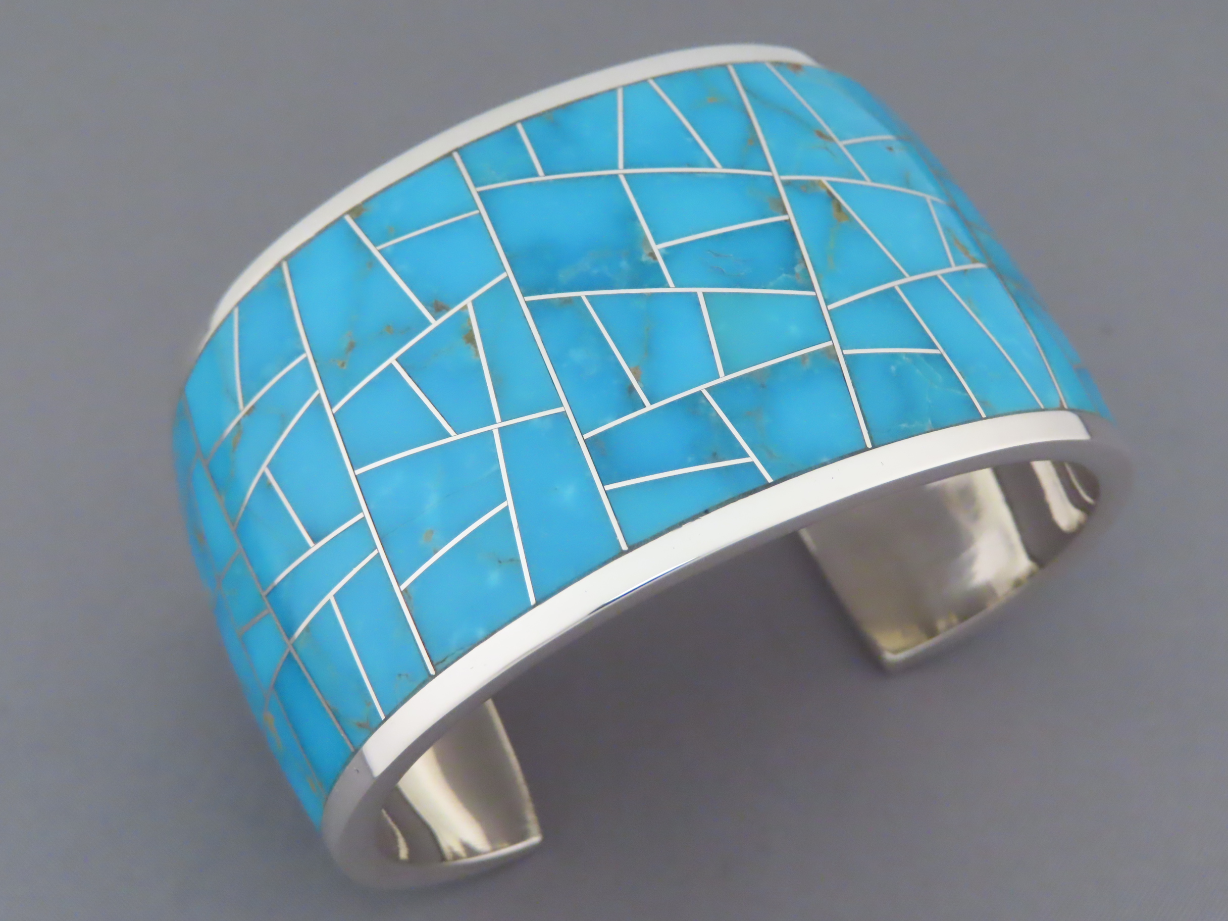 Turquoise Inlay Sterling Cuff