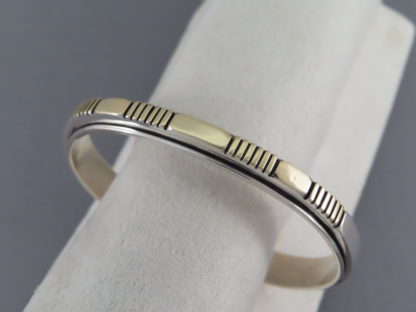 Gold & Silver Cuff Bracelet by Johnathan Nez