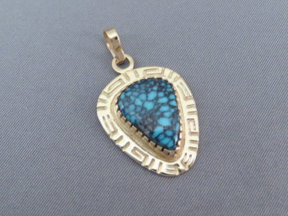 Red Mountain Turquoise Pendant in 14kt Gold