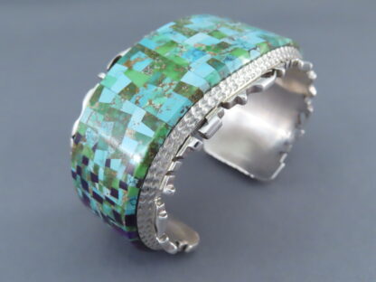 Alvin Yellowhorse Bracelet with Turquoise & Sugilite Inlay