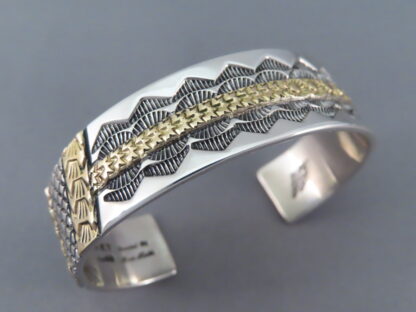 Gold & Silver Bracelet Cuff by Marc Antia
