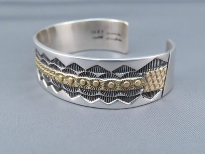 Gold & Silver Bracelet Cuff by Marc Antia