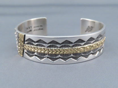 Gold & Silver Bracelet Cuff by Marc Antia