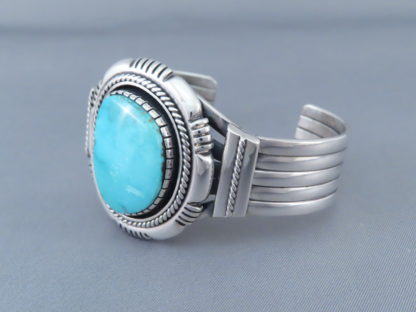 Carico Lake Turquoise Cuff Bracelet by Delbert Vandever