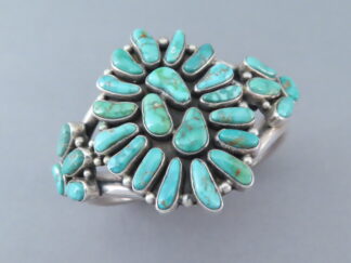 Turquoise Jewelry - Fox Turquoise Bracelet Cuff by Native American Navajo Indian jeweler, Geneva Ramone $995- FOR SALE